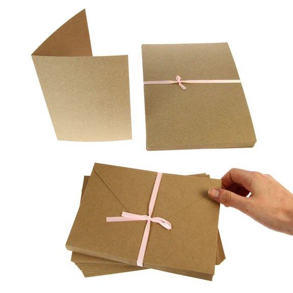 5x7 Card Blanks 50Pk - Recycled Kraft - Image 2