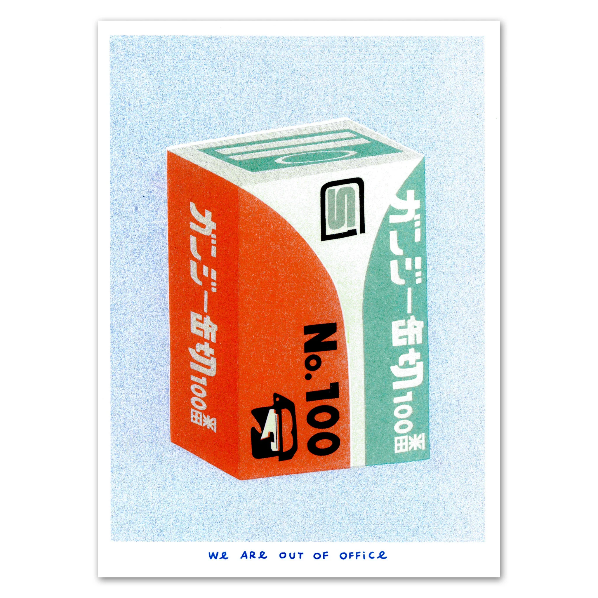 A Risograph Print of A Package of A Can Opener