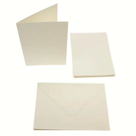 A6 Cream Card & Envelope 10pk 300gsm