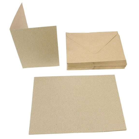 A6 Card Blanks 50Pk - Recycled Kraft
