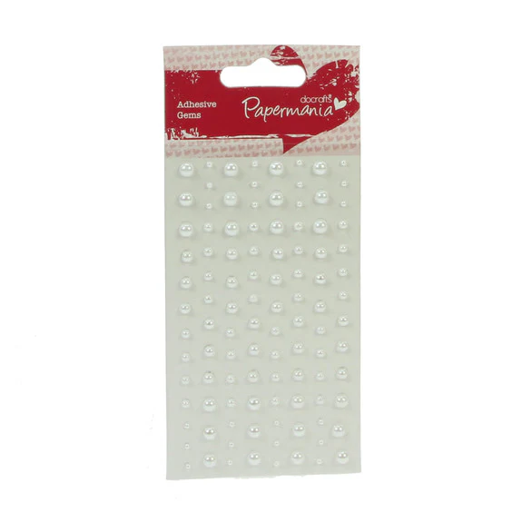 Adhesive Pearls - White