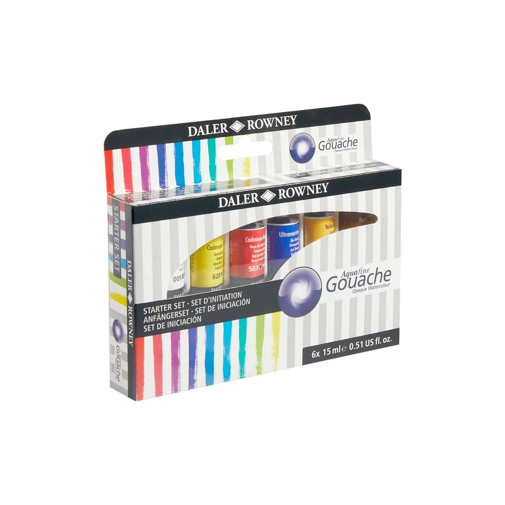 Aquafine Gouache Paint Set 6 x 15ml