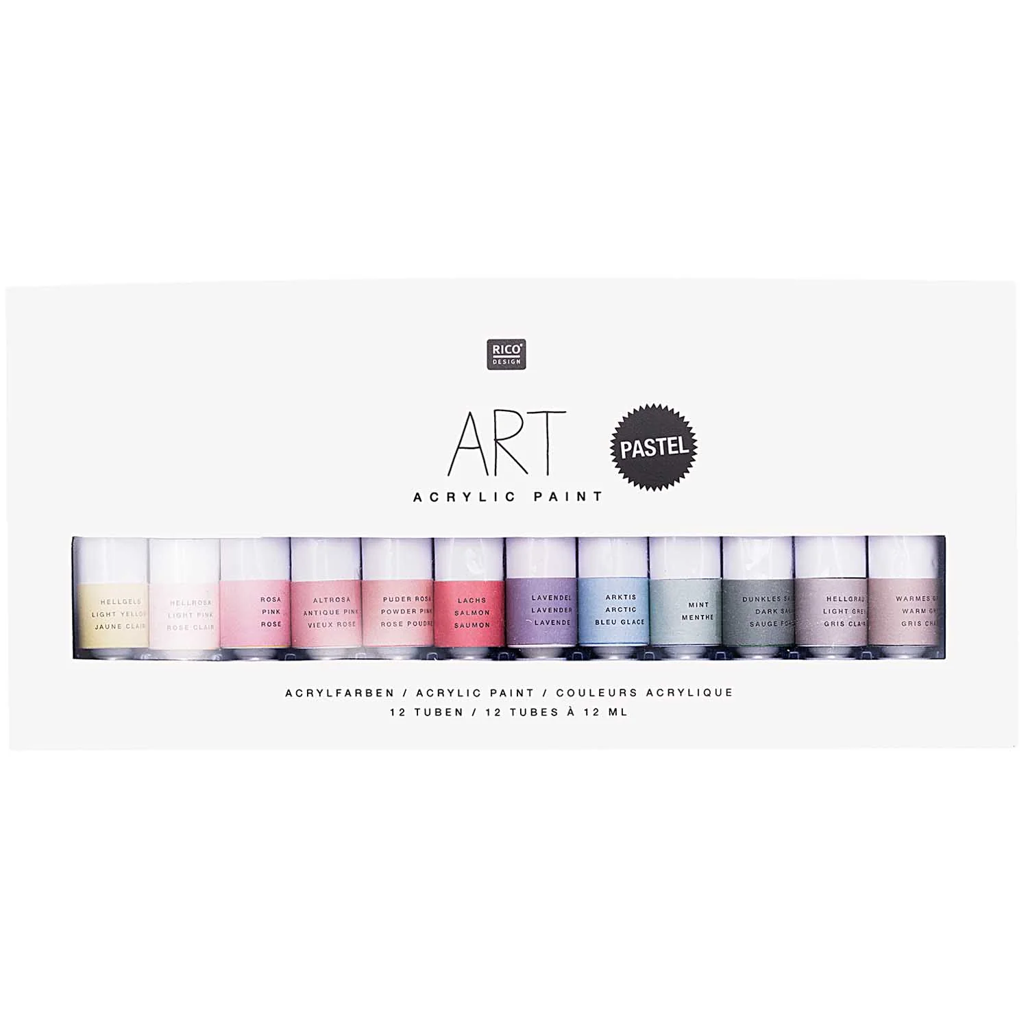 Rico Art Acrylic Set Pastel 12 x 12ml