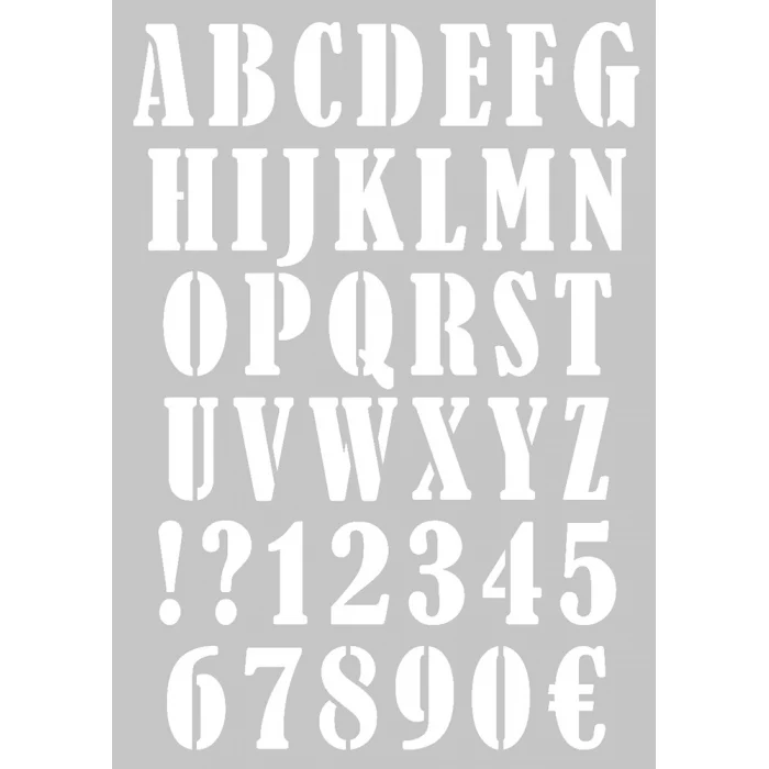 Artemio Alphabet Stencil - A3