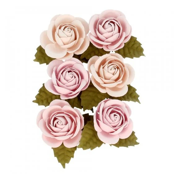 Artemio Secret Garden Paper Flowers - Pack of 6