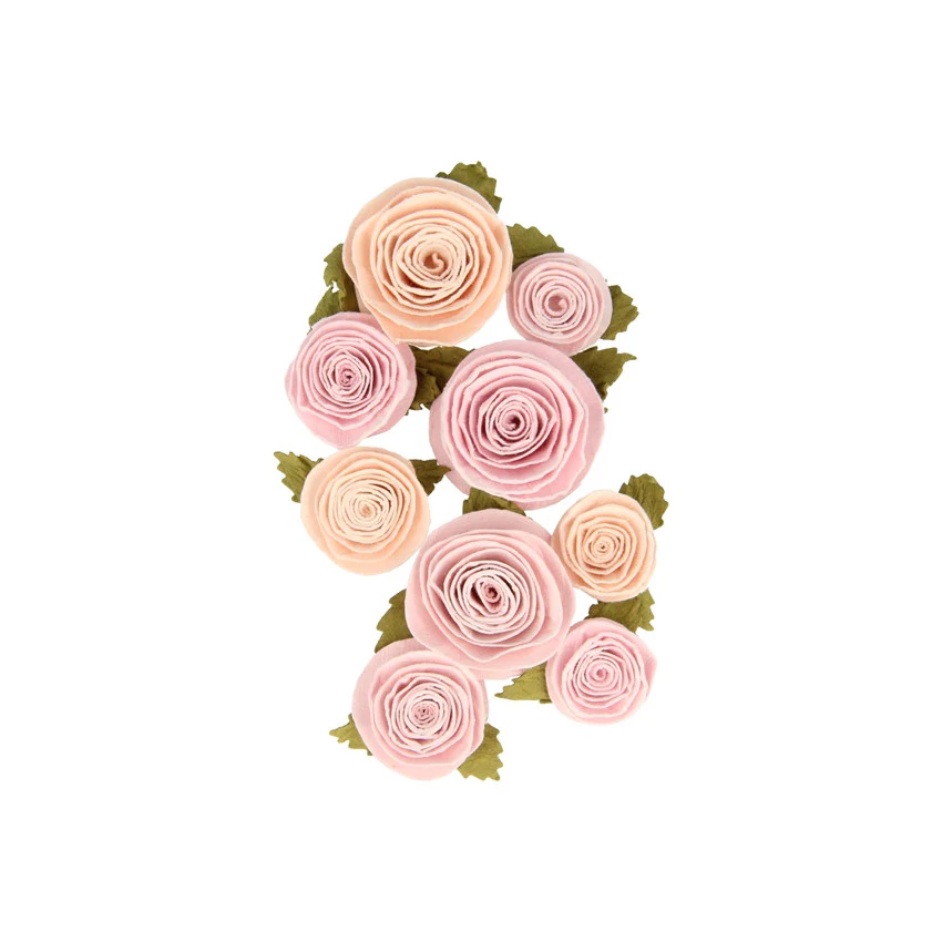 Artemio Secret Garden Paper Flowers - Pack of 9