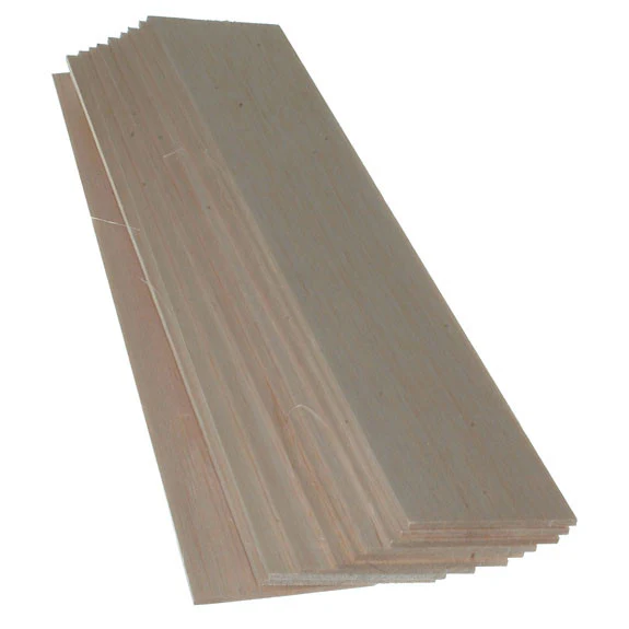 Balsawood 3.2 x 75 x 450 mm Bulk Pack 10