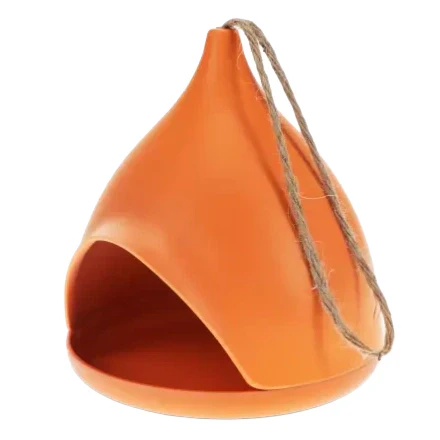 Bamboo Fibre Bird Feeder - Orange