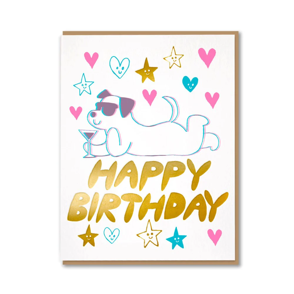 Bday Cool Dog Card