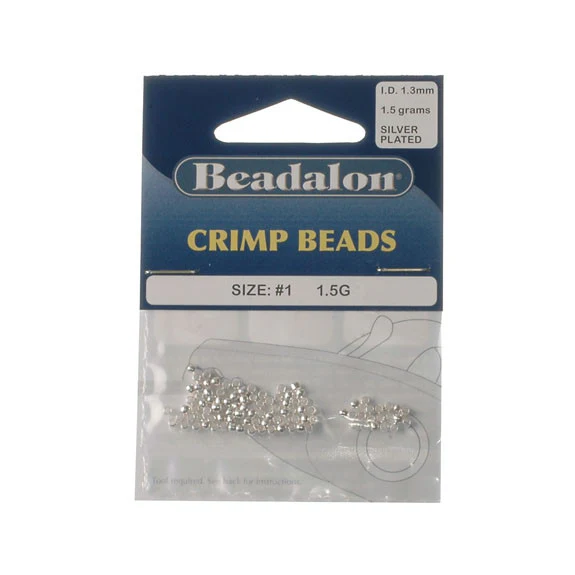 Beadalon: Crimp Bead 2.0mm 1.5g Silver Plate