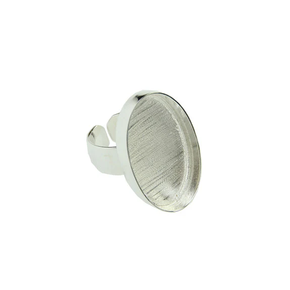 Bezel: Handmade Ring Oval Silver Plated