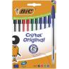 BIC Cristal Original Ballpoint Pens Med Point (1.0 mm) -Ass. Colours, Pack 10