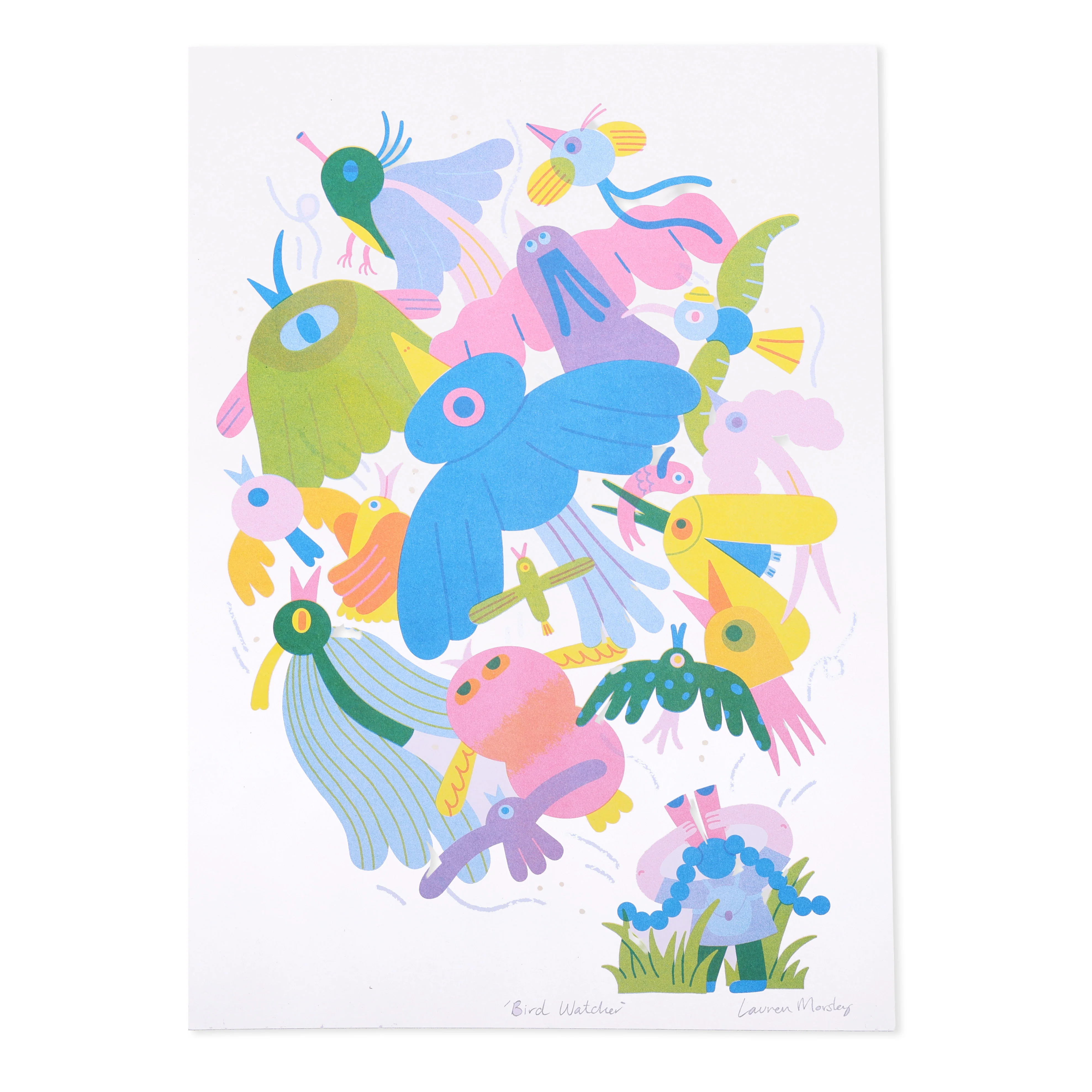 Bird Watcher A3 Riso Print