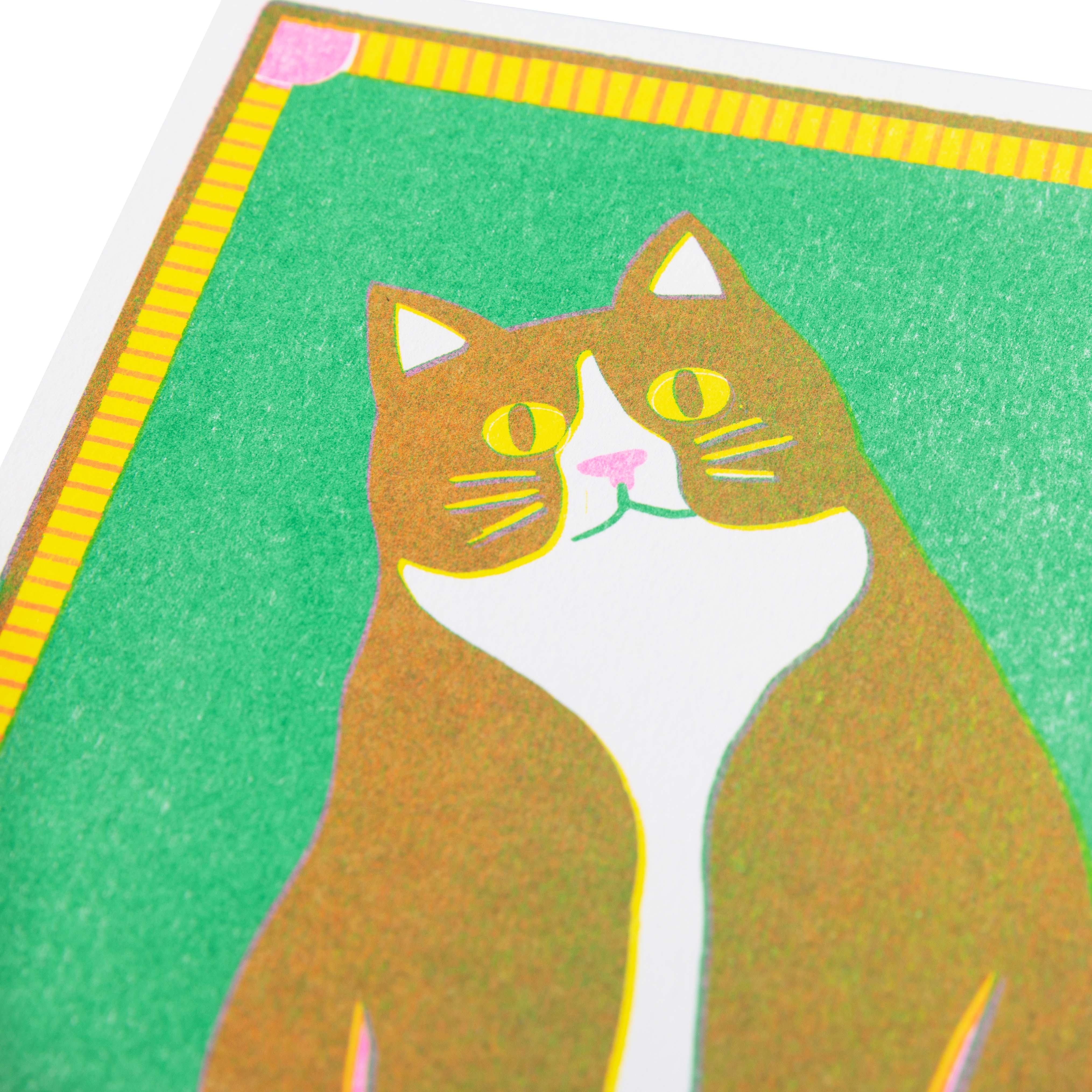 Black Cat Mini Riso Print - Image 2