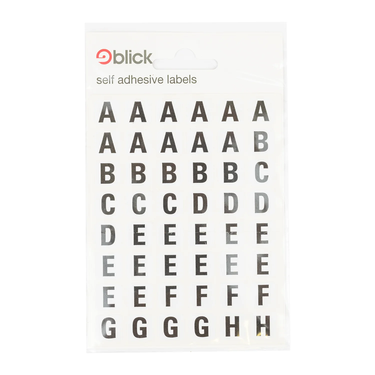 Blick Labels A-Z Letters Black on White 144pk