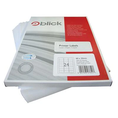 Blick Printer Labels 64mm x34mm 2400plk