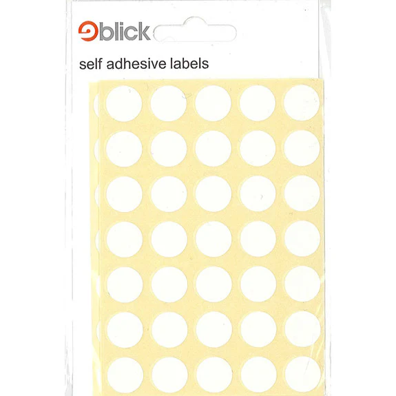 Blick Labels 13mm Round White 245pk
