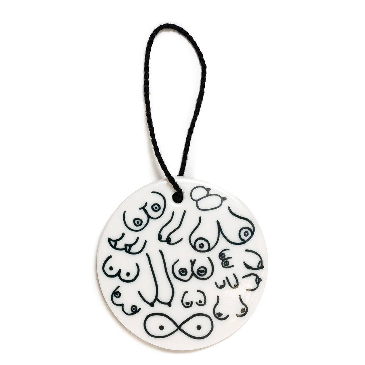 Boobies Ceramic Round Bauble