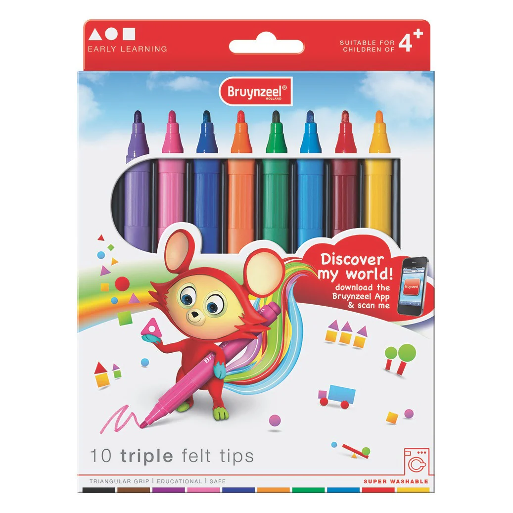 BRUYNZEEL Biy Felt Tips Triple Set 10