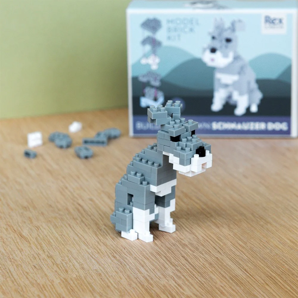 Build your own dog model brick kit - Schnauzer - Image 3