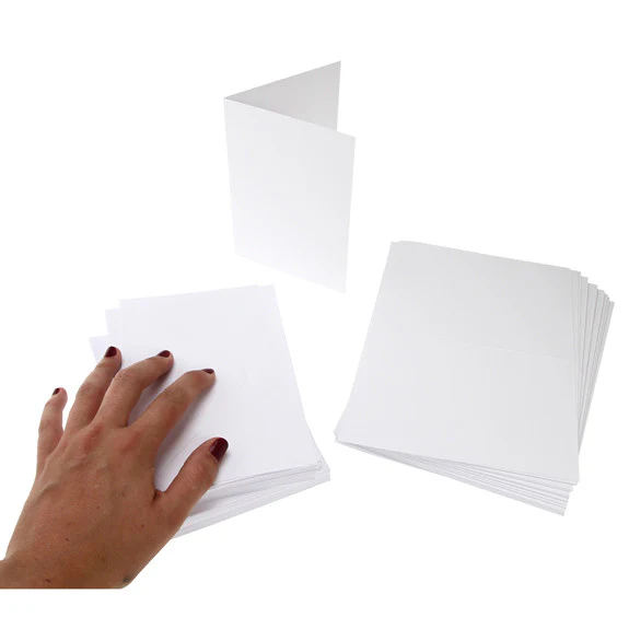 Cards Single Fold A6 White Budget 50 Pk - Image 2