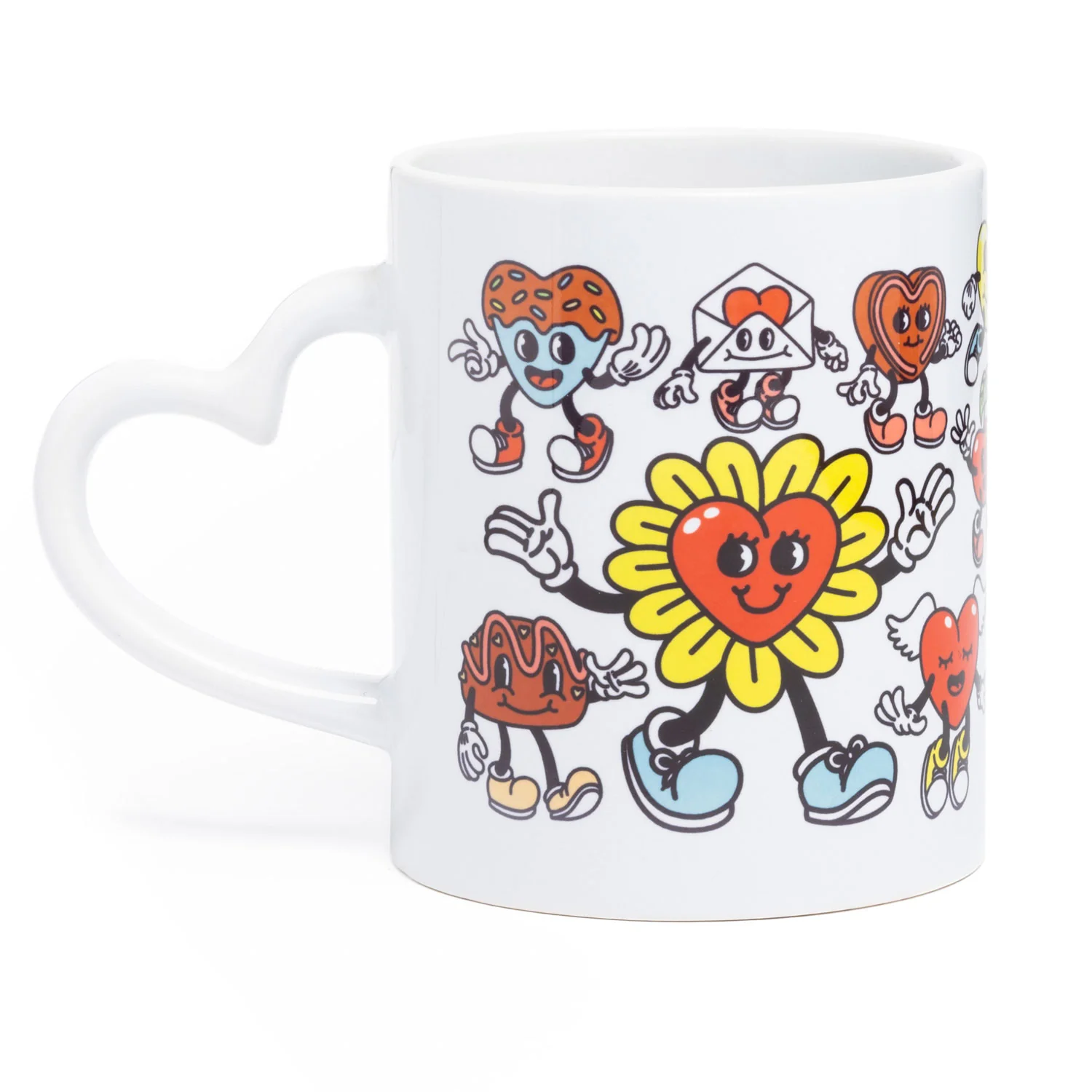 Cartoon Hearts Mug 11oz - Image 3
