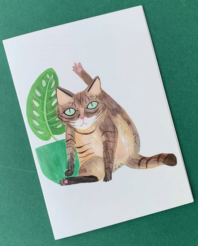 Cat Lick Card