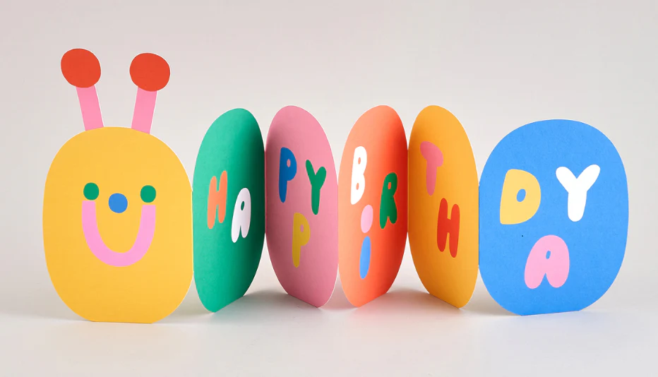 Caterpillar Fold Out Card