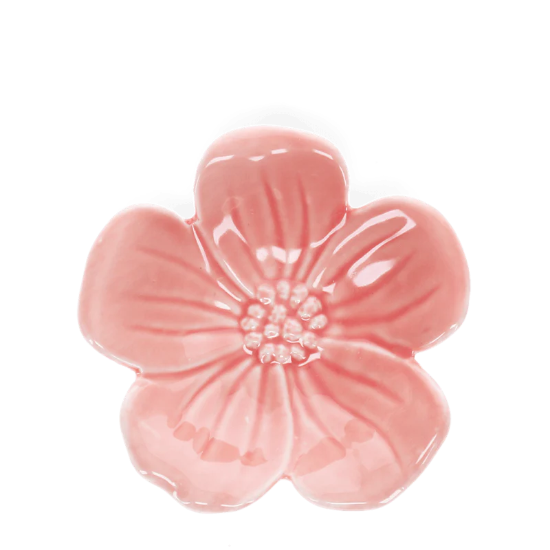 Ceramic Flower Dish 11cm - Pink