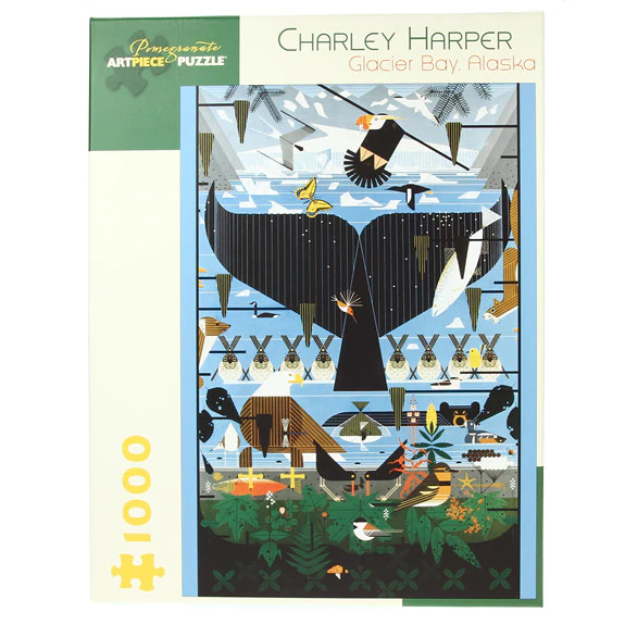 Charley Harper: 1000 Piece Jigsaw Puzzle - Glacier Bay, Alaska