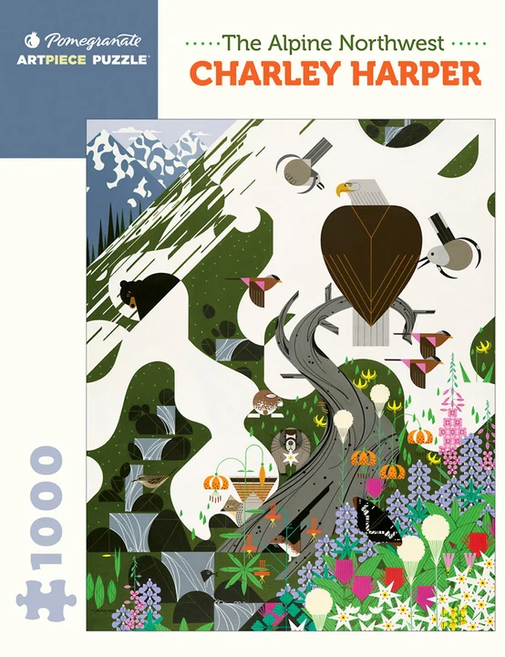 Charley Harper: 1000 Piece Jigsaw Puzzle - The Alpine Northwest