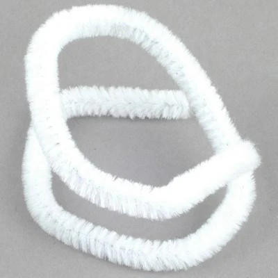Chenille 9mm White - 15 Pk aka Pipe cleaners