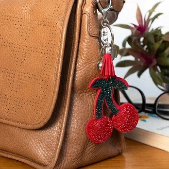 Cherry keyring bag charm - Image 2