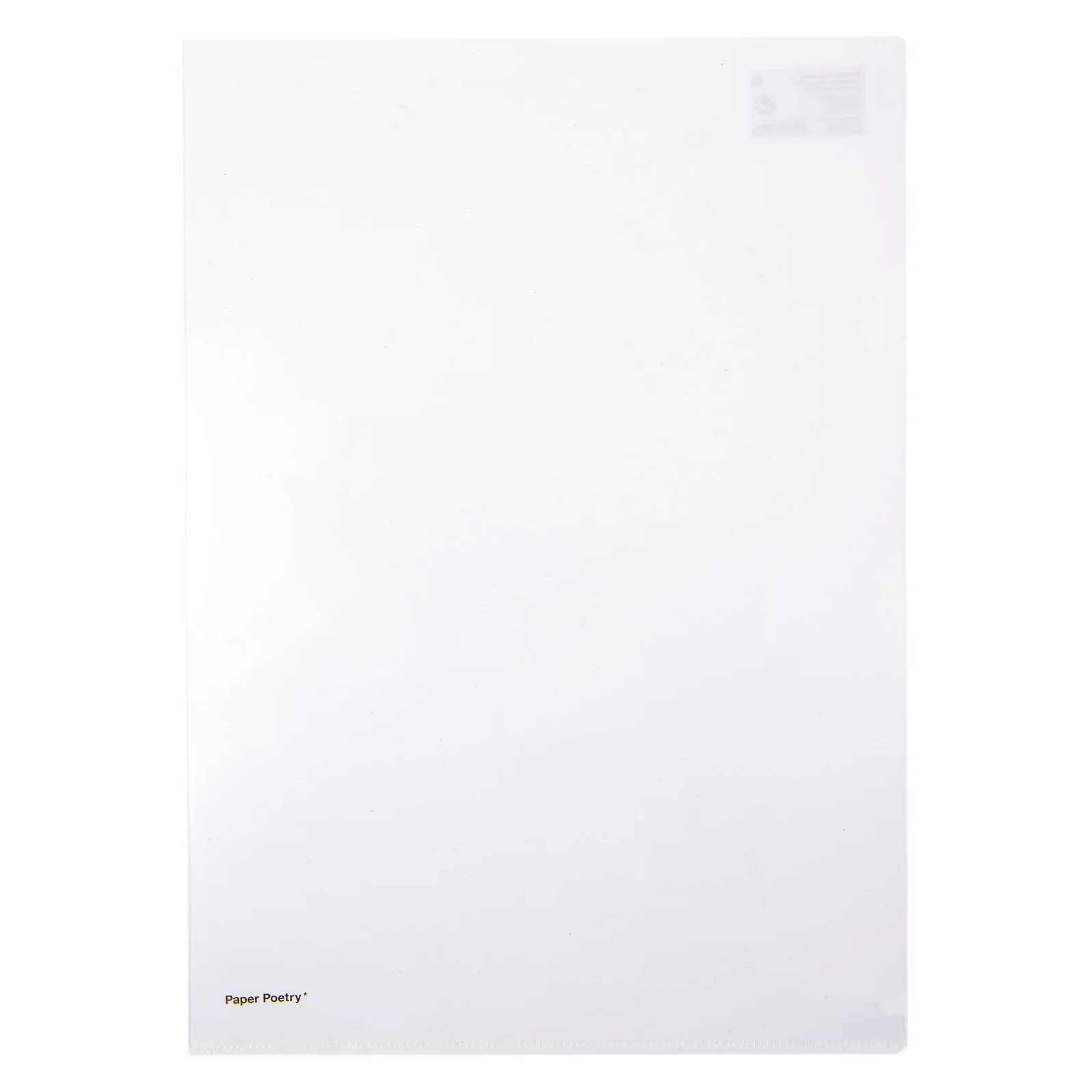 Paper Poetry A4 Transparent Folder Clear