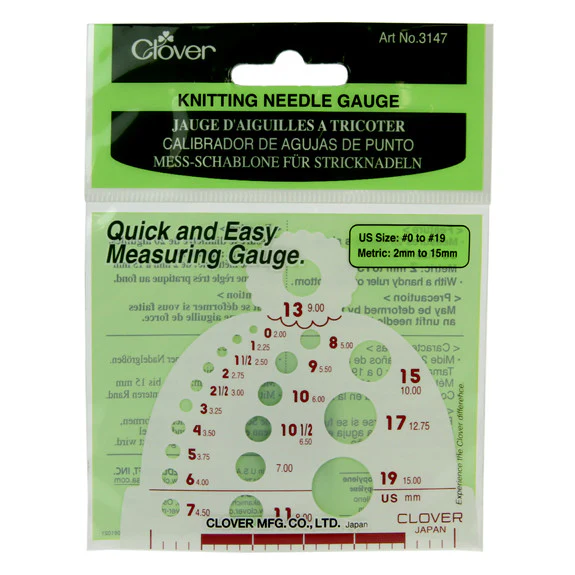 Clover Knitting Needle Gauge