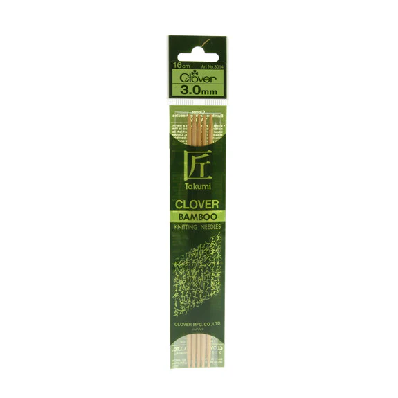 Clover Takumi Bamboo Knitting Needles - 3.0mm - 5pk
