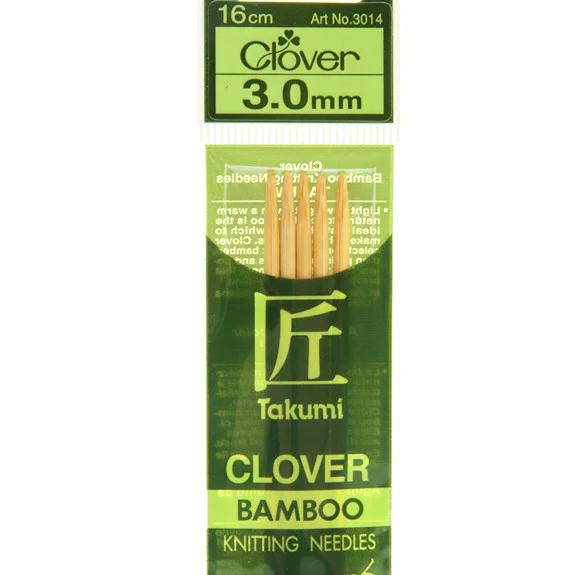 Clover Takumi Bamboo Knitting Needles - 3.0mm - 5pk - Image 2