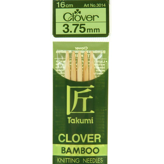 Clover Takumi Bamboo Knitting Needles - 3.75mm - 5pk - Image 2