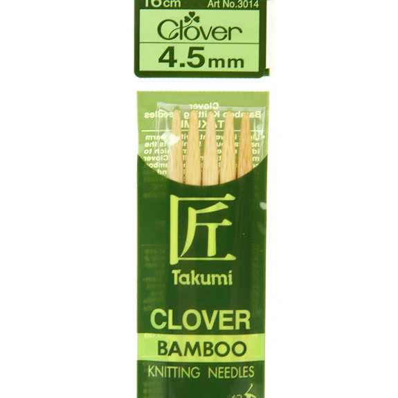 Clover Takumi Bamboo Knitting Needles - 4.5mm - 5pk - Image 2