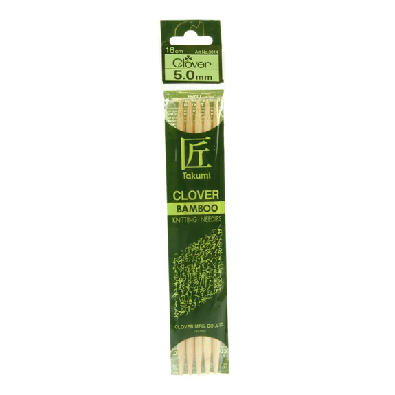 Clover Takumi Bamboo Knitting Needles - 5.0mm - 5pk