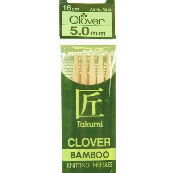 Clover Takumi Bamboo Knitting Needles - 5.0mm - 5pk - Image 2