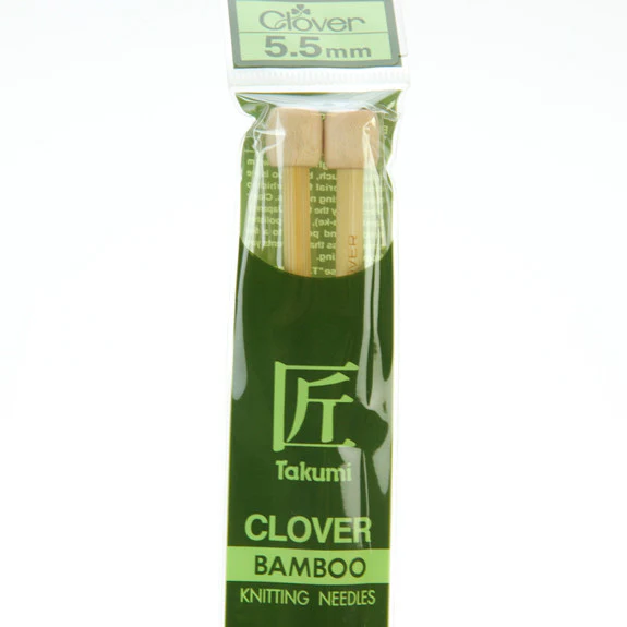 Clover Takumi Bamboo Knitting Needles - 5.5mm - 2pk - Image 3