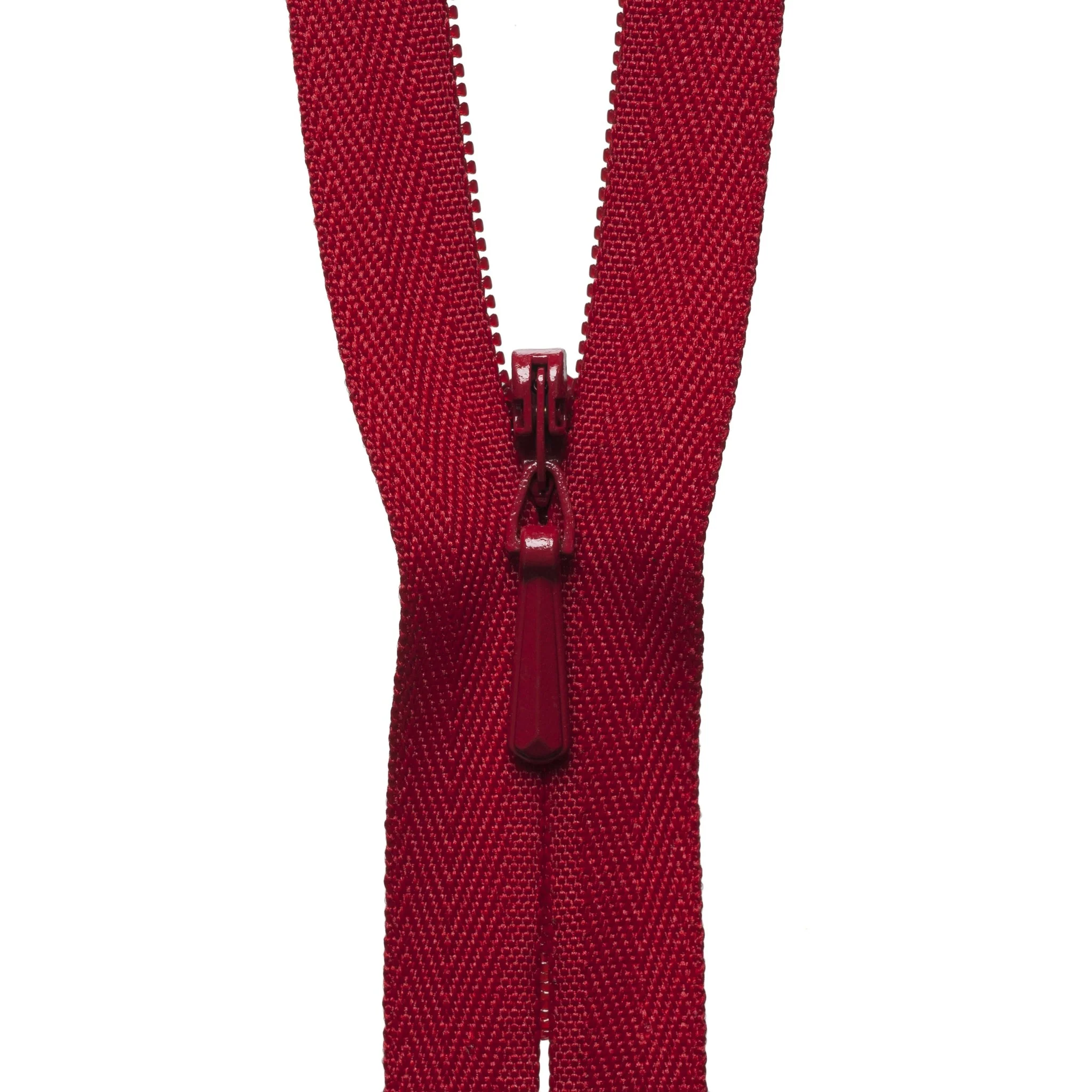 Concealed Zip - 23cm - Red
