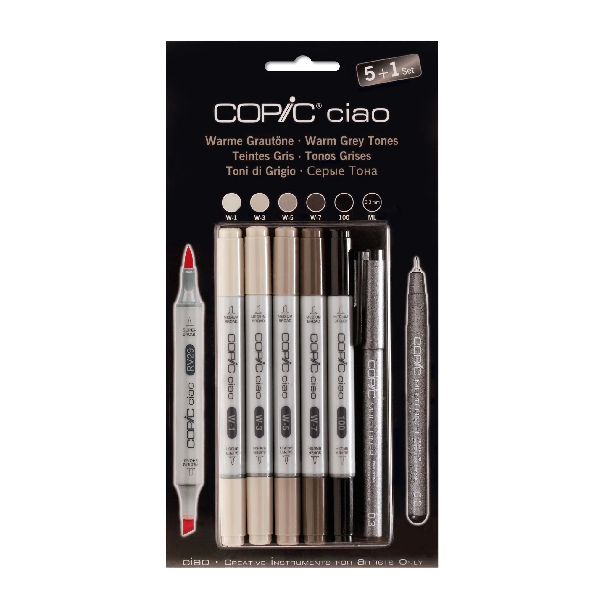 Copic Ciao 5+1 Warm Grey Tones