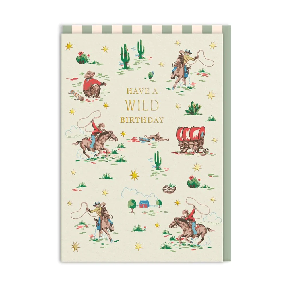 Cowboy Wild Birthday Card