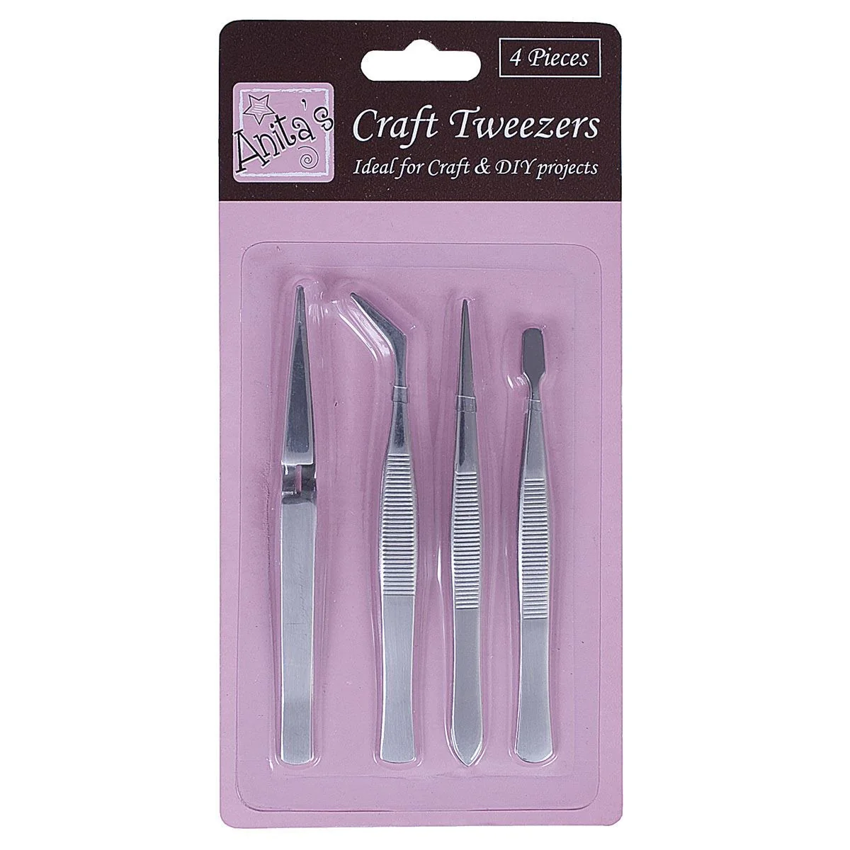 Craft Tweezer Set 4pk