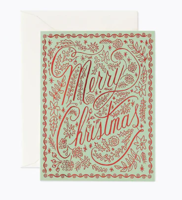 Crimson Christmas Card