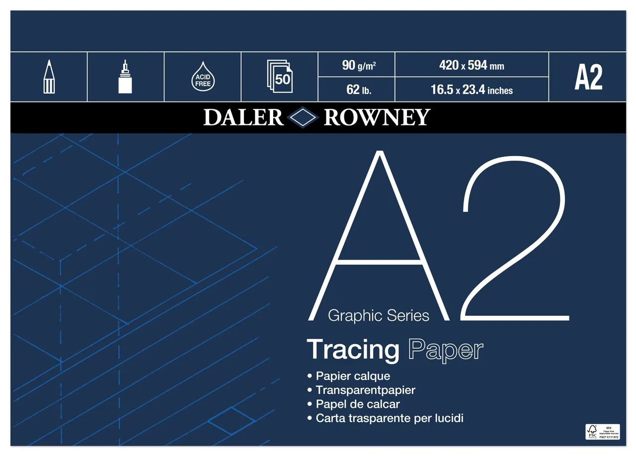 Graphic Series Tracing Pad 90gsm A2