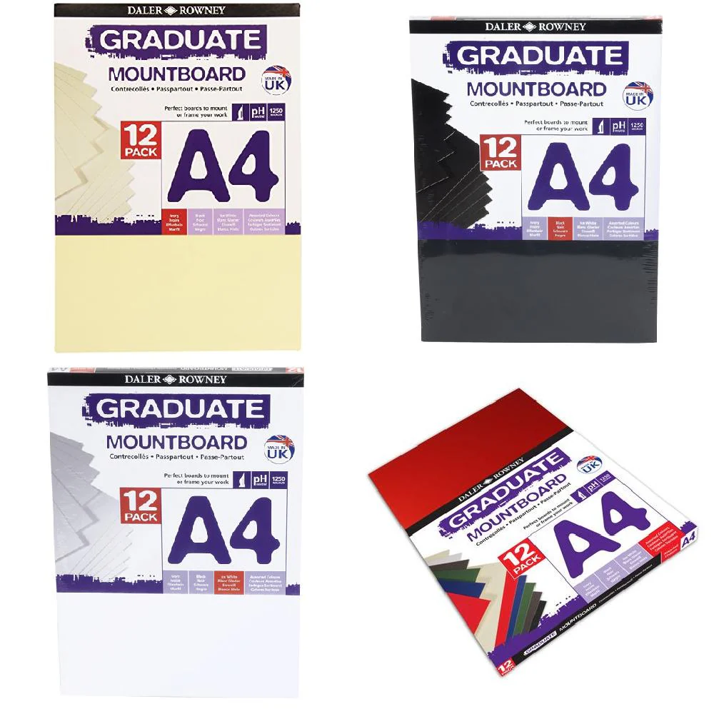 Daler Rowney A4 Graduate Mountboard 12 Pack