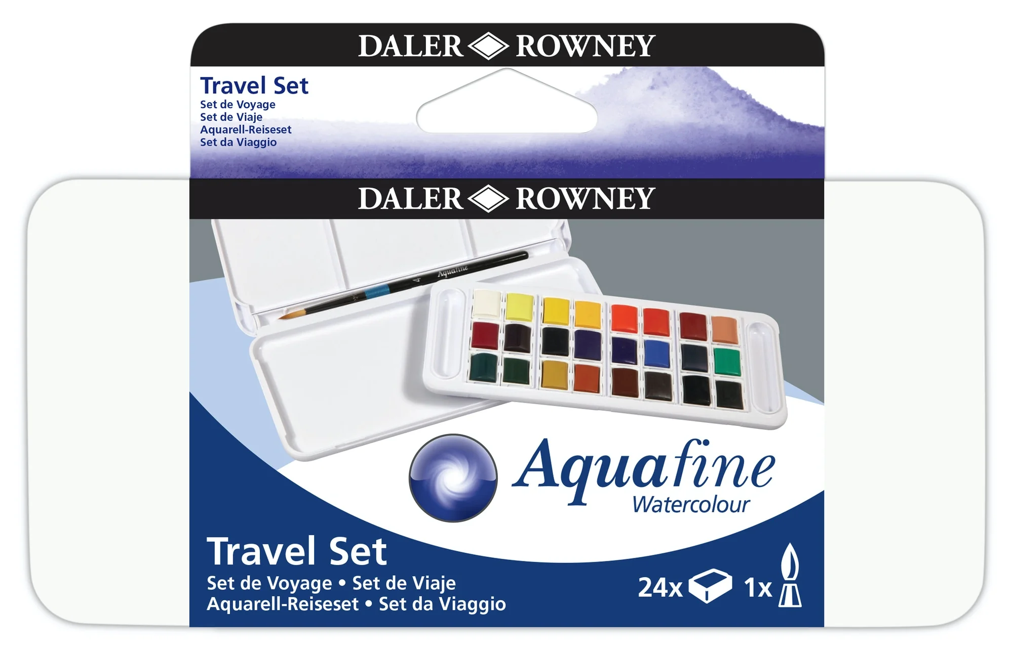 Aquafine Watercolour 24 Half Pan Travel Set